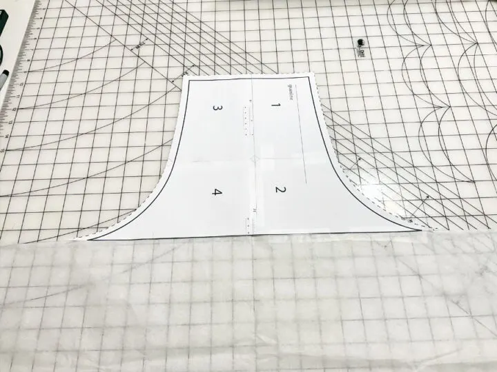 draw a rectangle on pattern paper, the size of the rectangle is  28”  x 19.5”. Cut it out