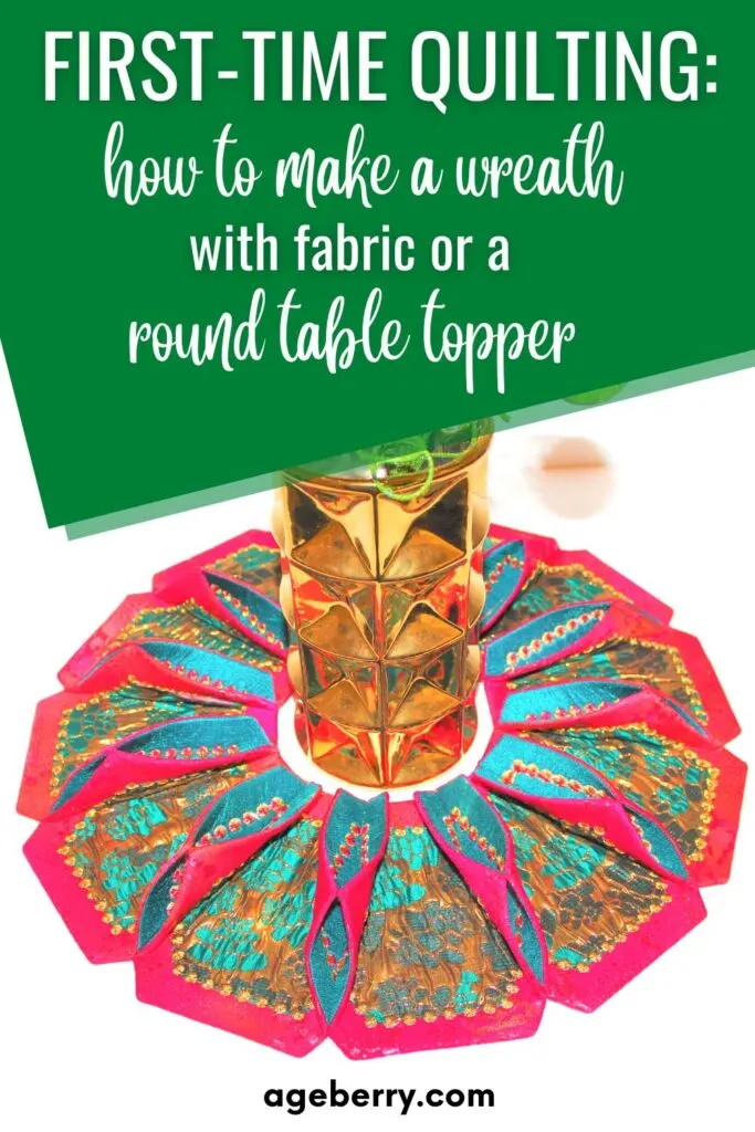 how to make a wreath with fabric or a round table topper