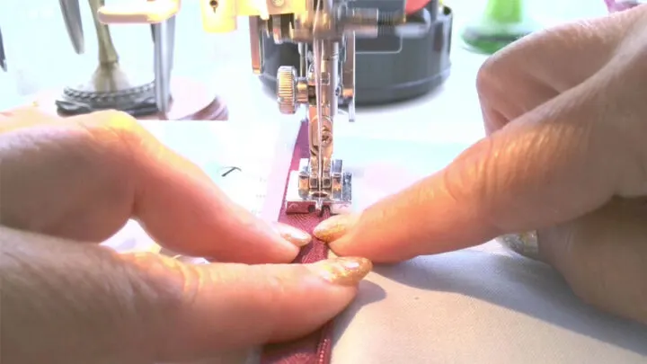 sew your zipper tape in place