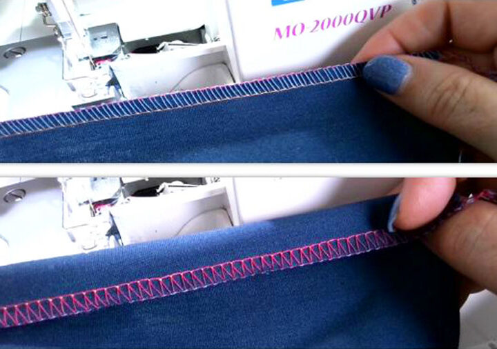 1-needle 3-thread overlock stitch