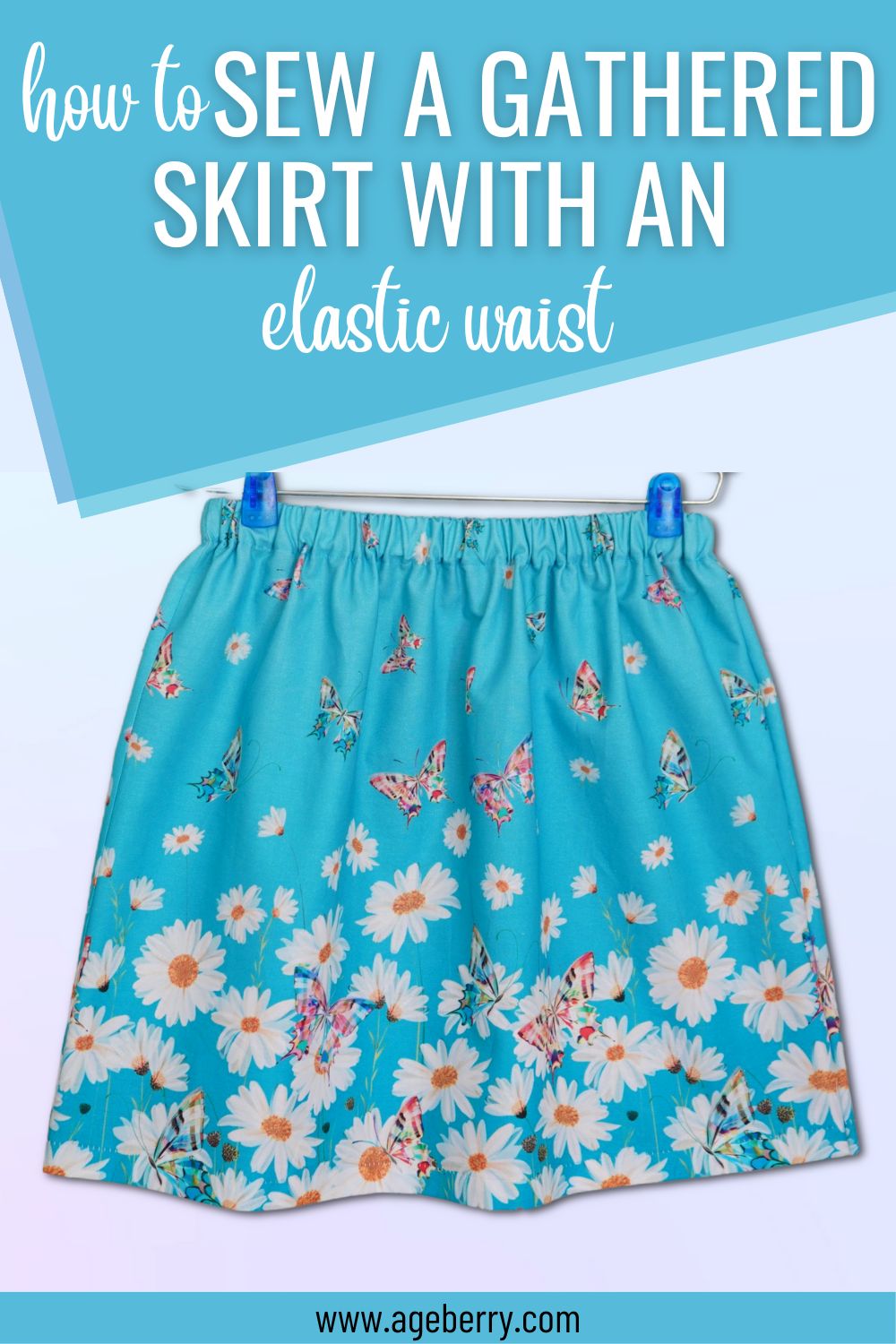 How to make a gathered skirt with an elastic waist without a pattern