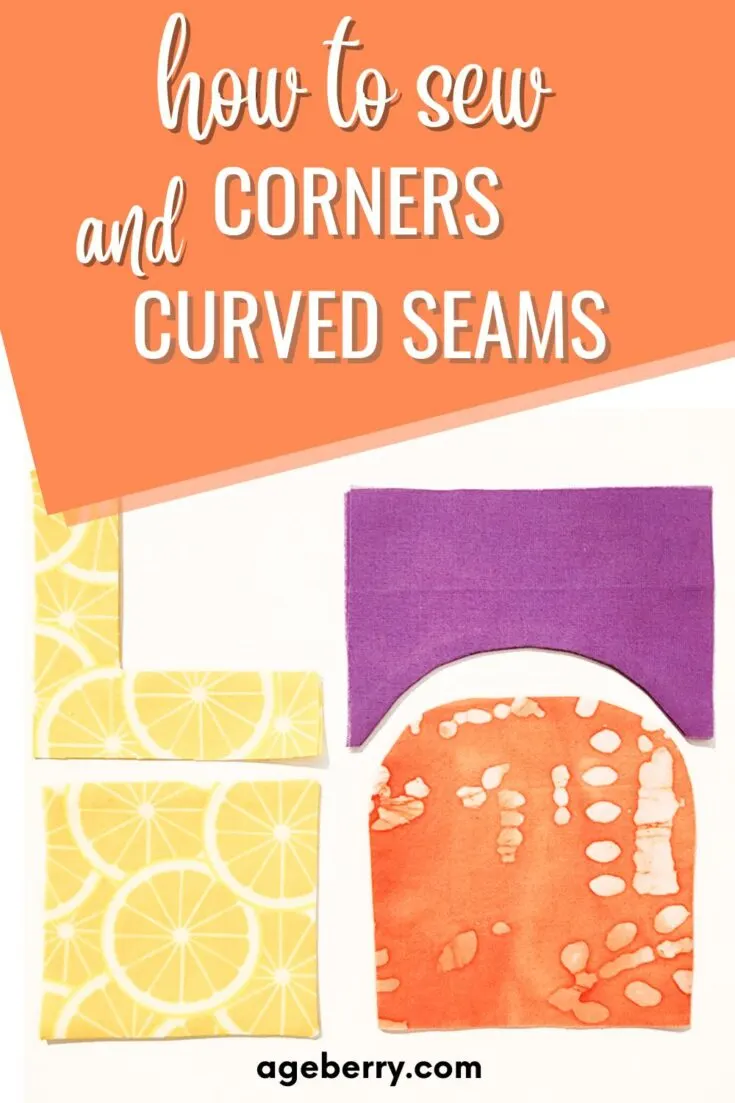 sewing tutorial on how to sew corners and curved seams