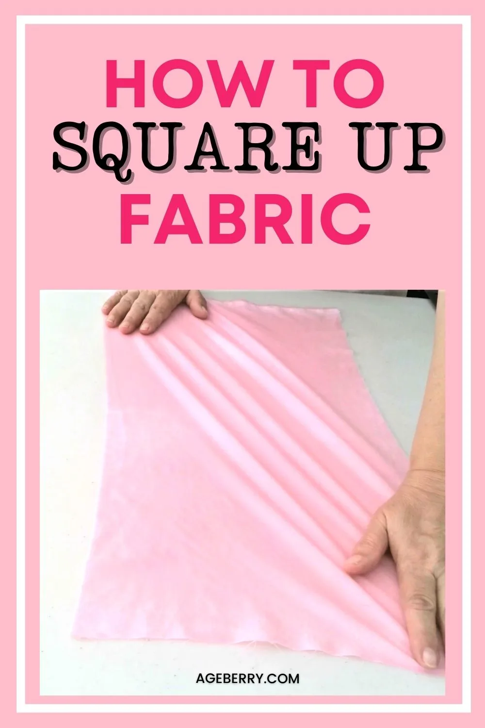 How to square up fabric pin