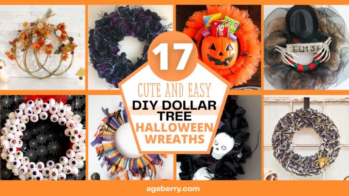 17 Cute And Easy DIY Dollar Tree Halloween Wreaths