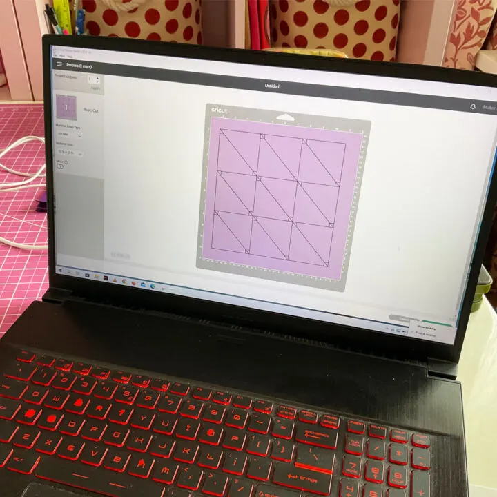 Cricut Design Space on laptop