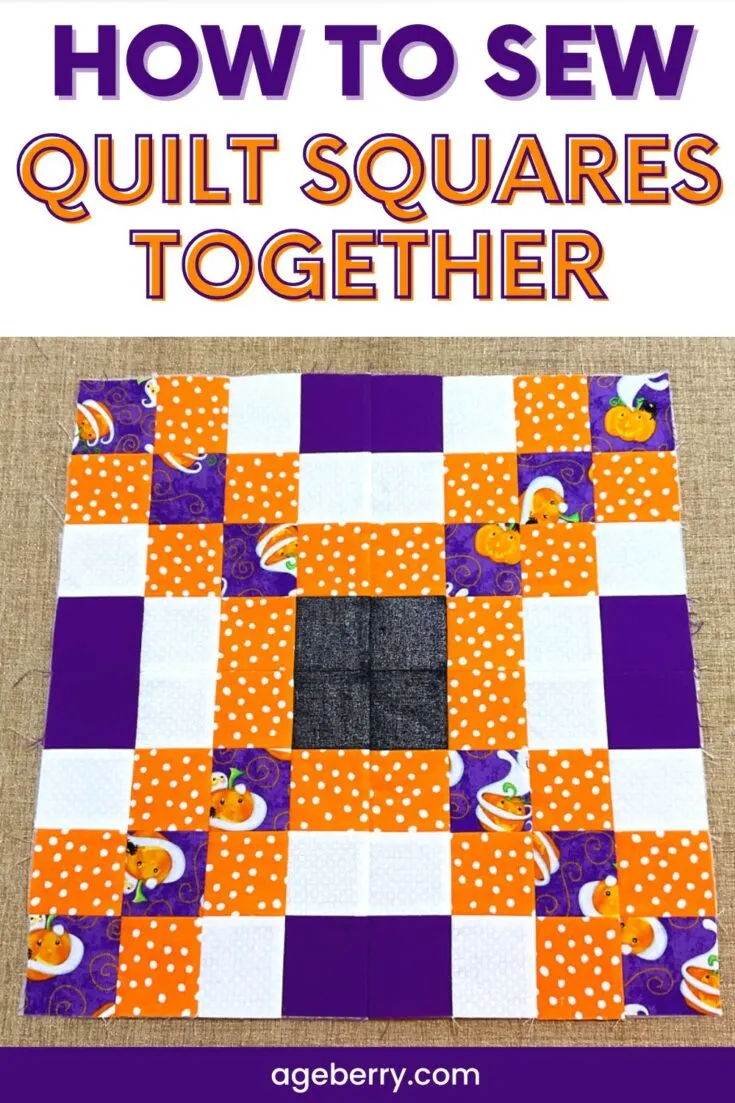 How to sew quilt squares together