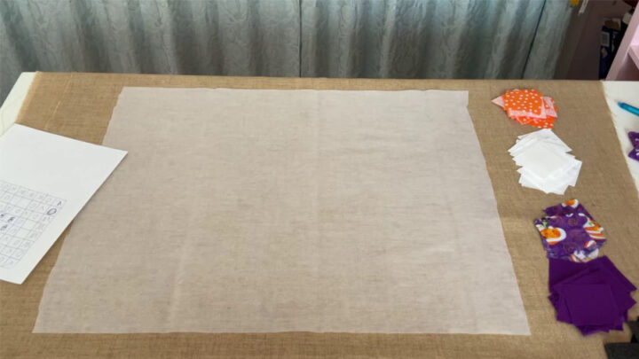 cut a piece of interfacing, lay it out on a flat and smooth surface