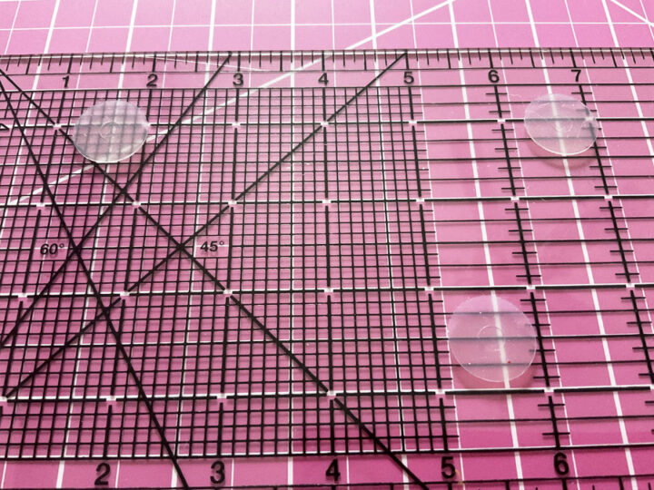 fabric grippers on acrylic ruler