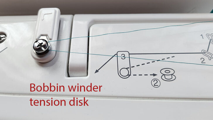 bobbin winder tension disk