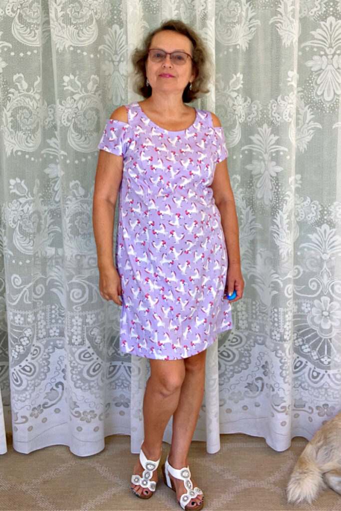 Cotton knit dress I made without prewashing