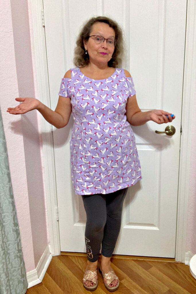 cotton knit dress I made shrunk in the laundry