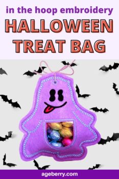 Halloween treat bags in the hoop embroidery