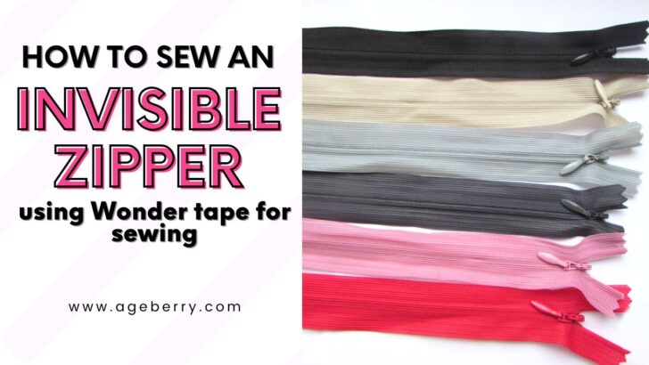 How to put in an invisible zipper using Wonder tape for sewing