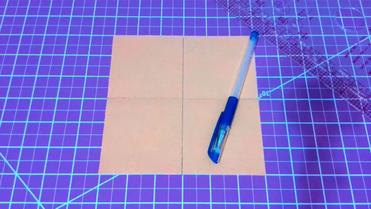 use my cutting mat to draw lines on fabric