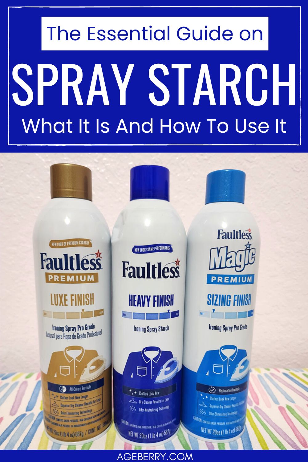 Faultless Niagara Ironing Spray Starch, Original Finish - 20 oz