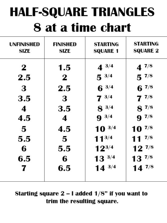 half square triangle 8 at a time