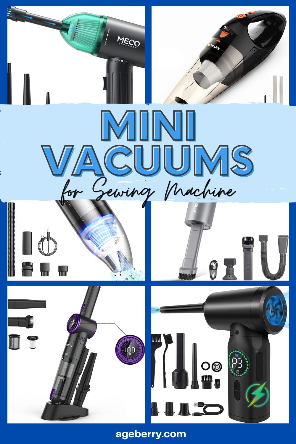Mini vacuum for sewing machine