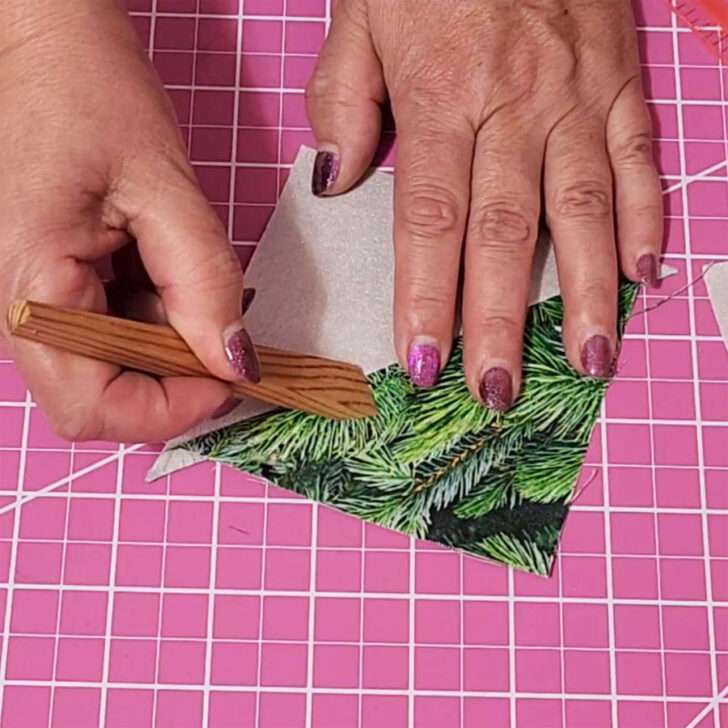 Fingerpress the seams toward the darker fabric