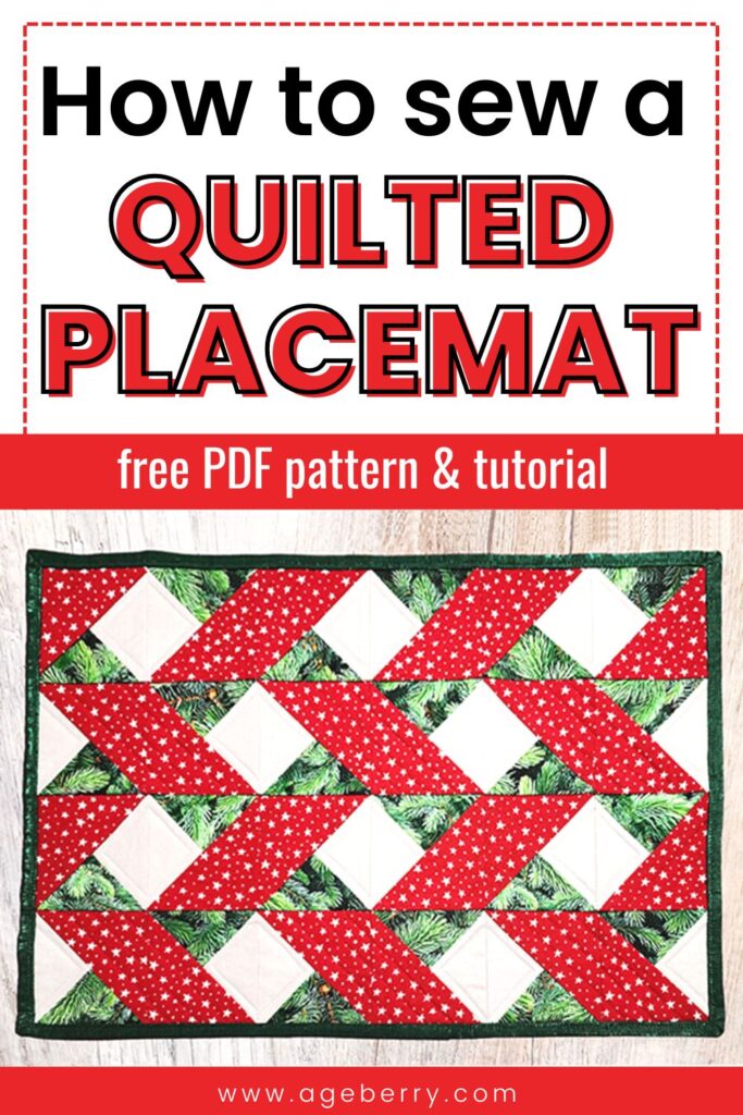 How to sew a quilted placemat step-by-step tutorial