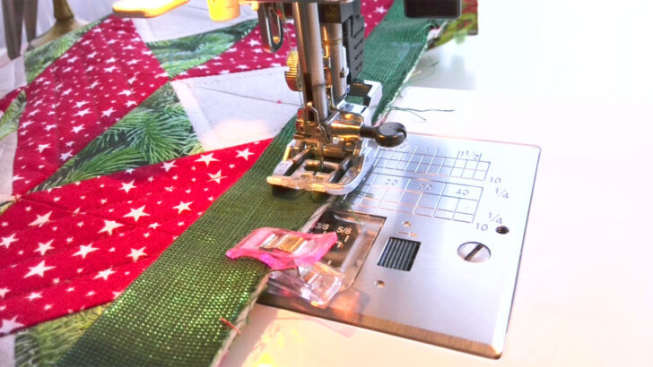 Use a walking foot to sew binding