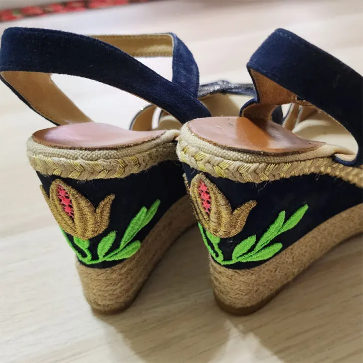 embroidery on shoes