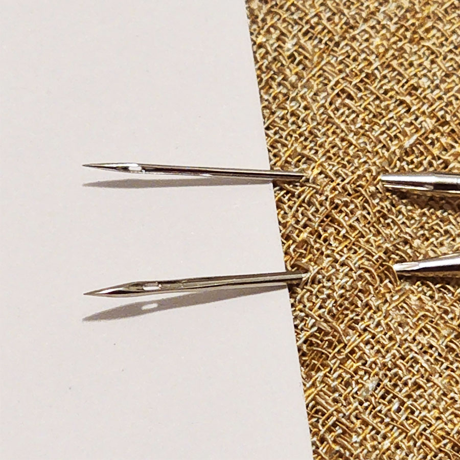 2 Colors Vintage Metal Needle Case with Big Eye Self Threading Needles  Handy Sewing Needle Organizer Needlework Sewing Tools