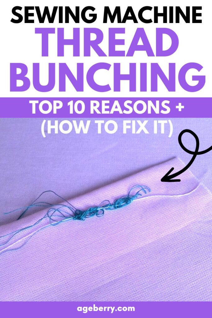 Fixing sewing machine thread bunching