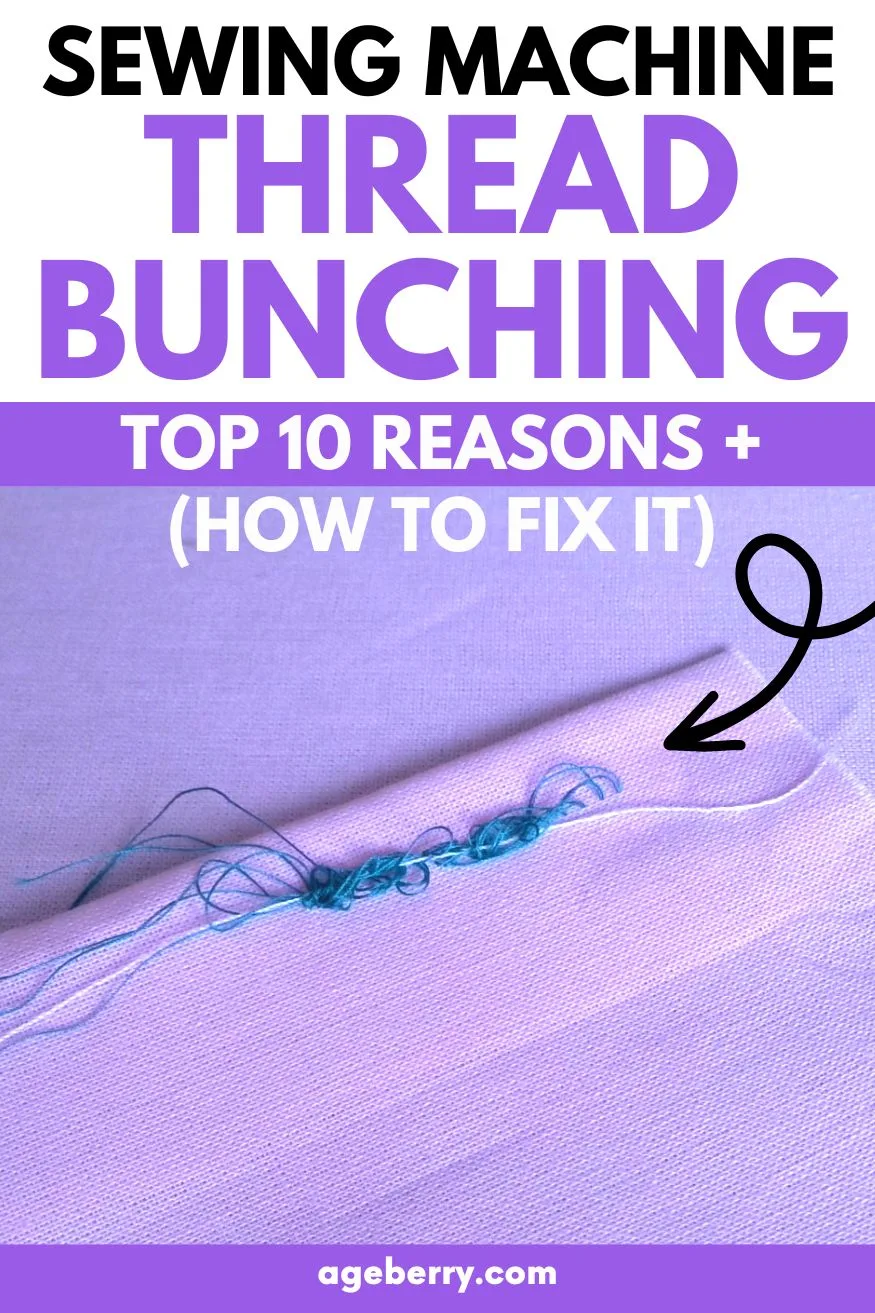 Fixing sewing machine thread bunching