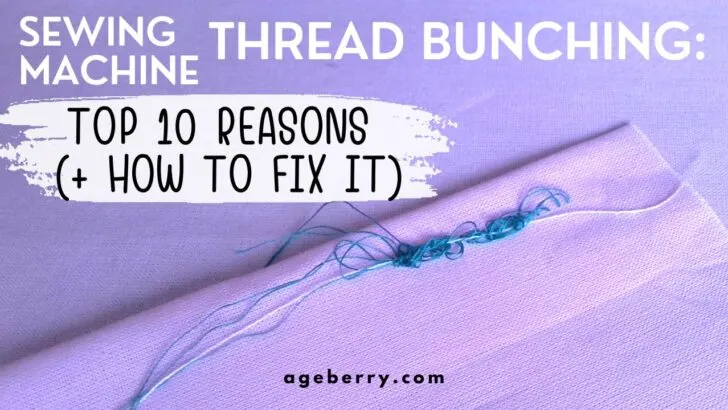 Fixing sewing machine thread bunching