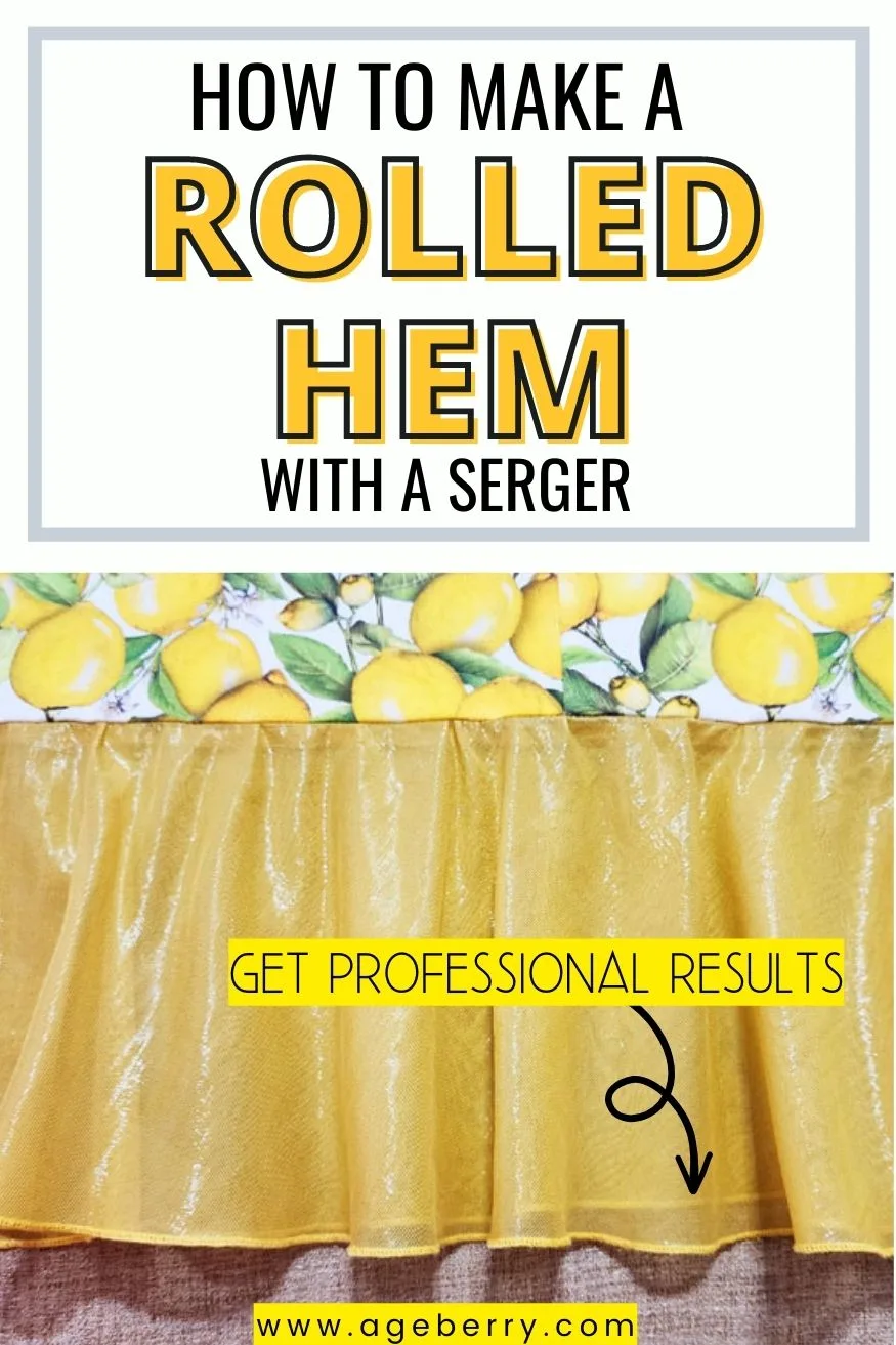 how to sew a rolled hem with a serger - a sewing tutorial
