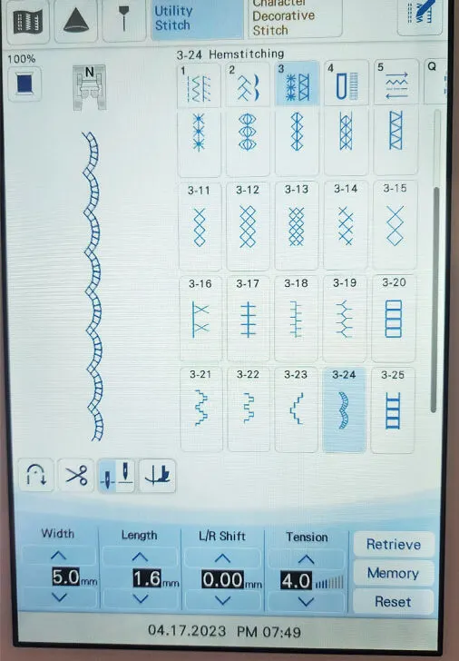types of hemstitches
