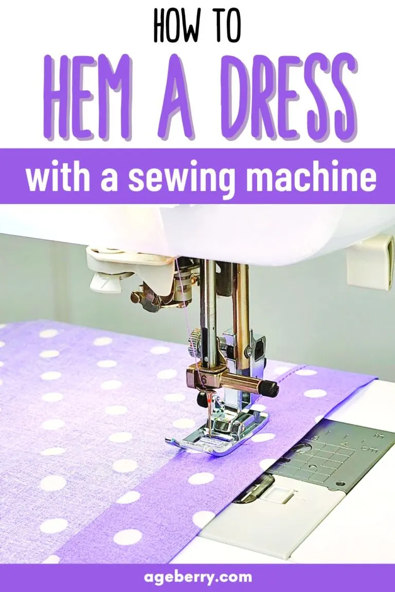 sewing tutorial on how to hem a dress with a sewing machine