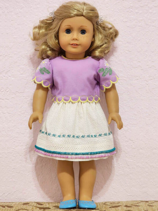 skirt worn on doll