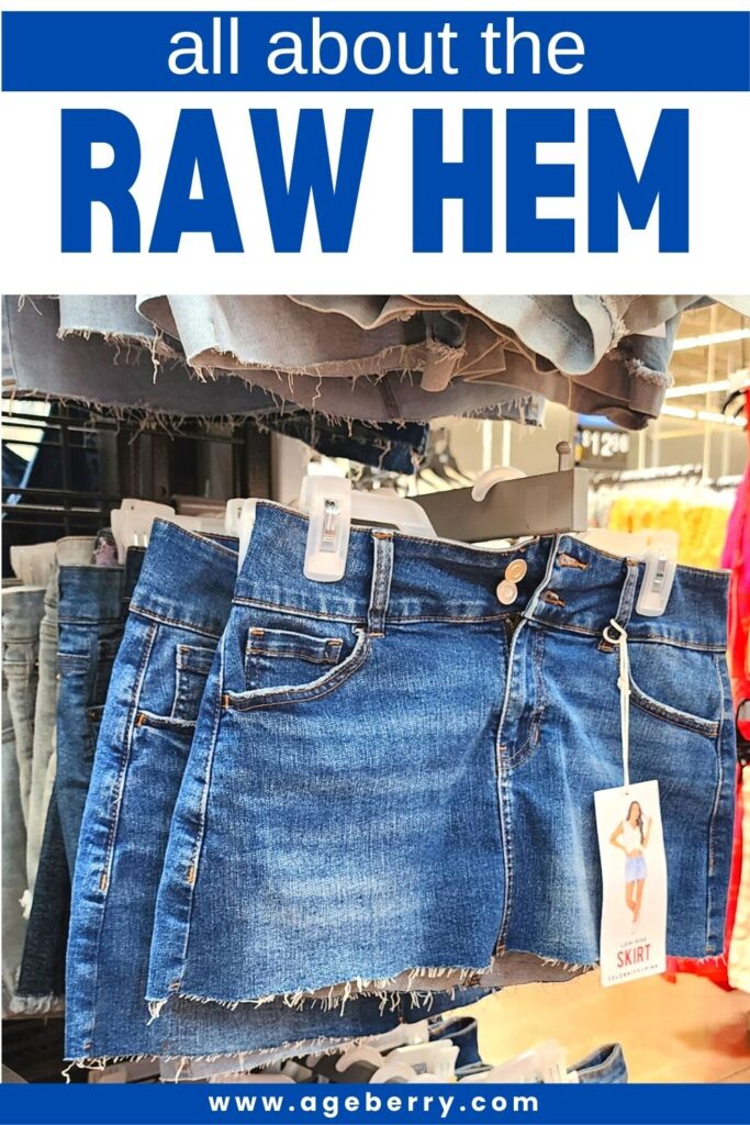 learn how to make a raw hem on jeans and other garments