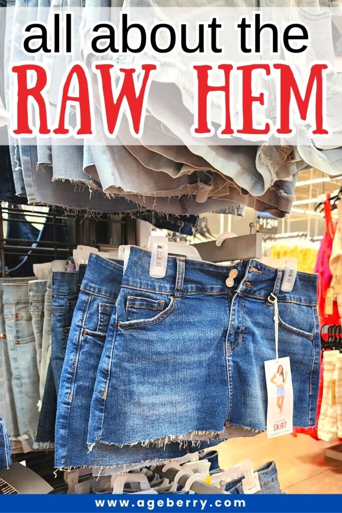 learn how to make a raw hem on jeans and other garments