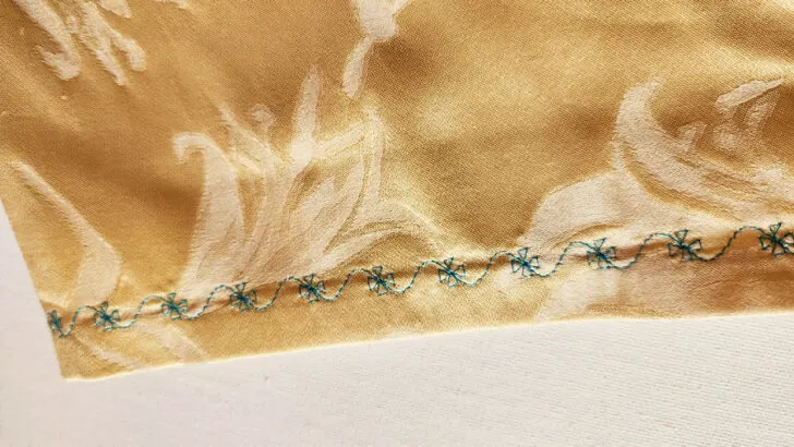 decorative stitches to the sleeves