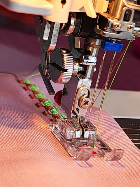 twin needle for decorative stitches