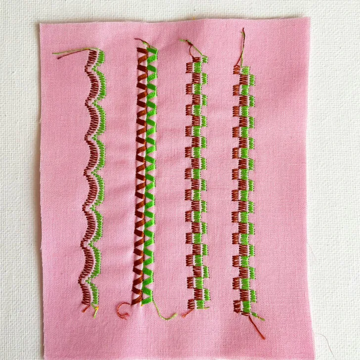 two different color threads