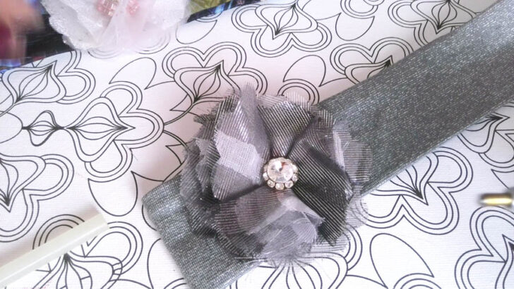 attaching fabric flowers