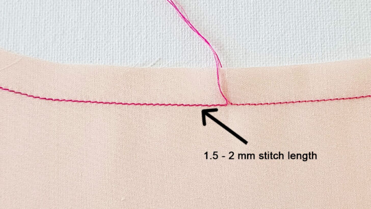 stitch length for stay stitch