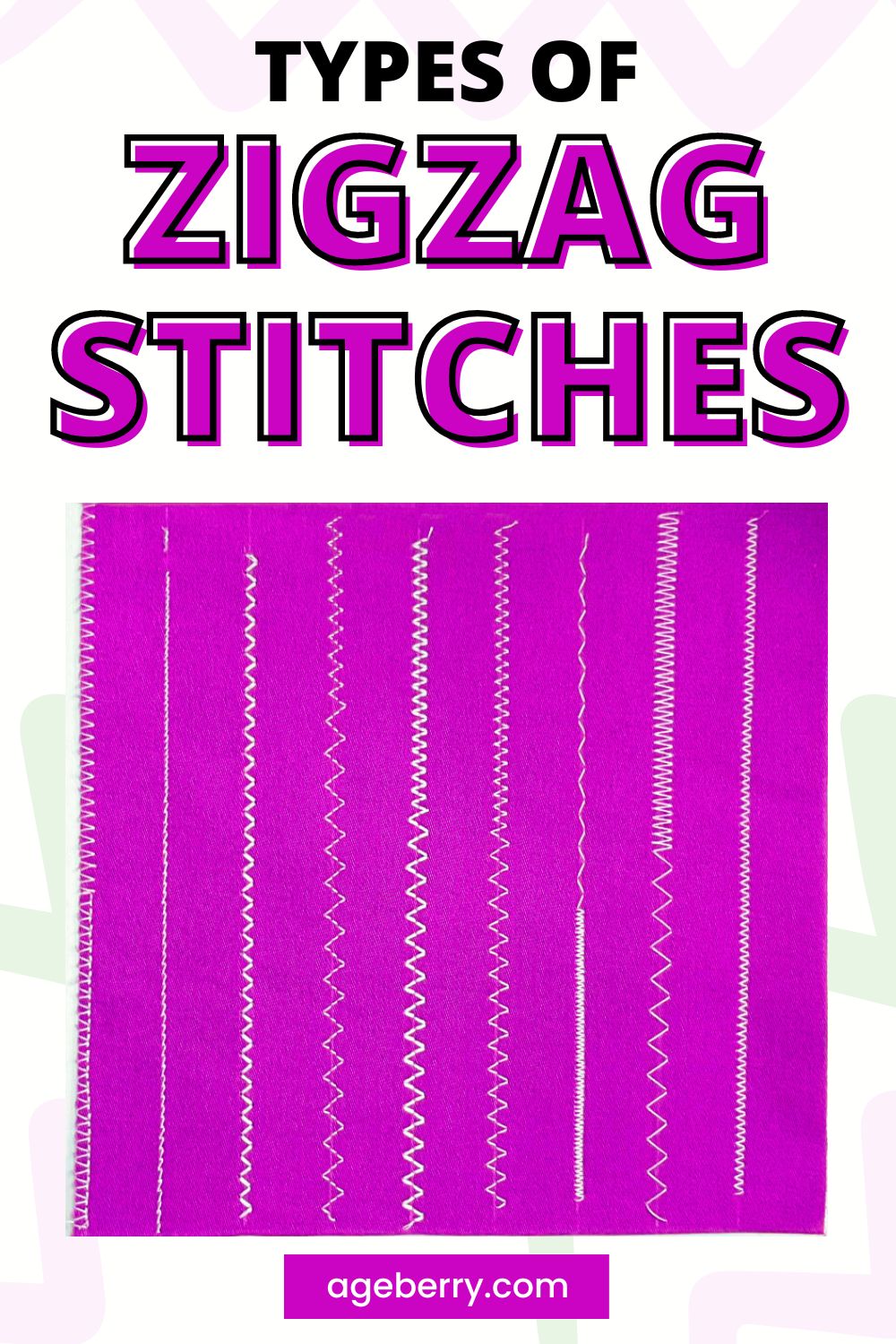 types of zigzag stitches sewing tutorial