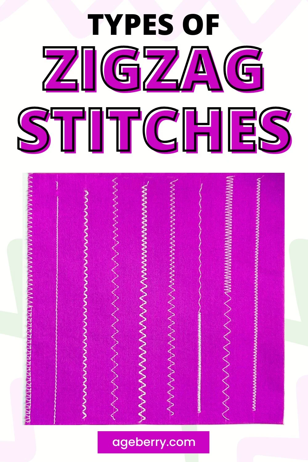 types of zigzag stitches sewing tutorial