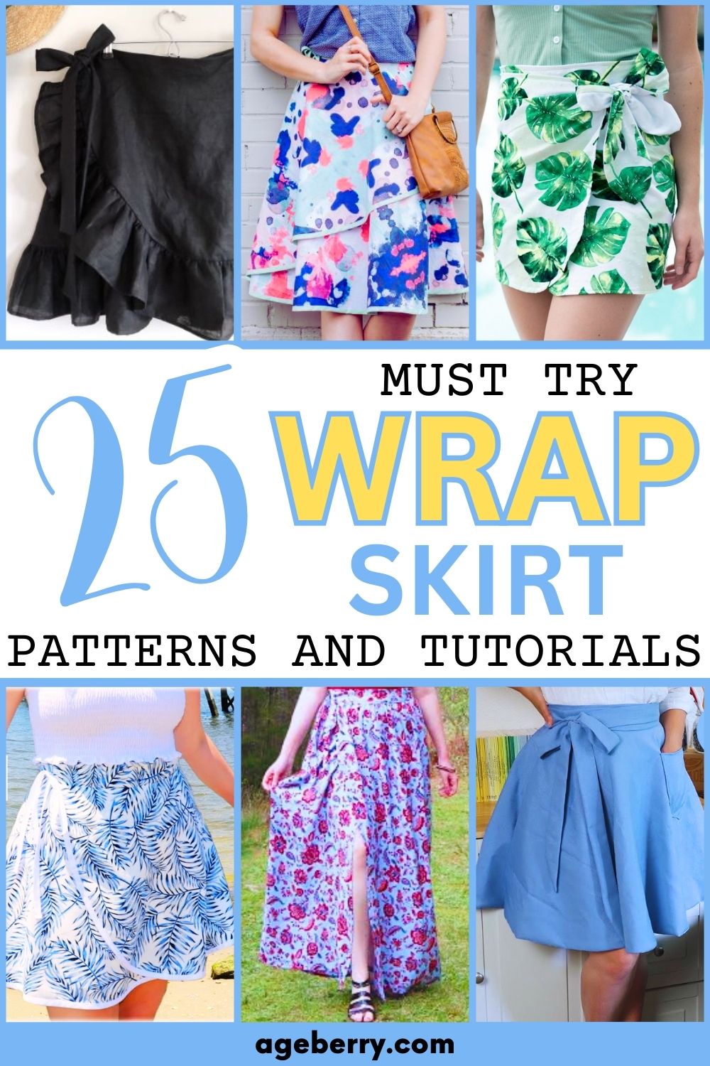 25 Must-Try Wrap Skirt Sewing Patterns and Tutorials