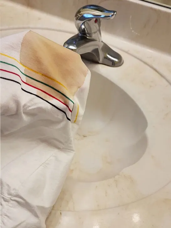 Flush stain with Cool Water