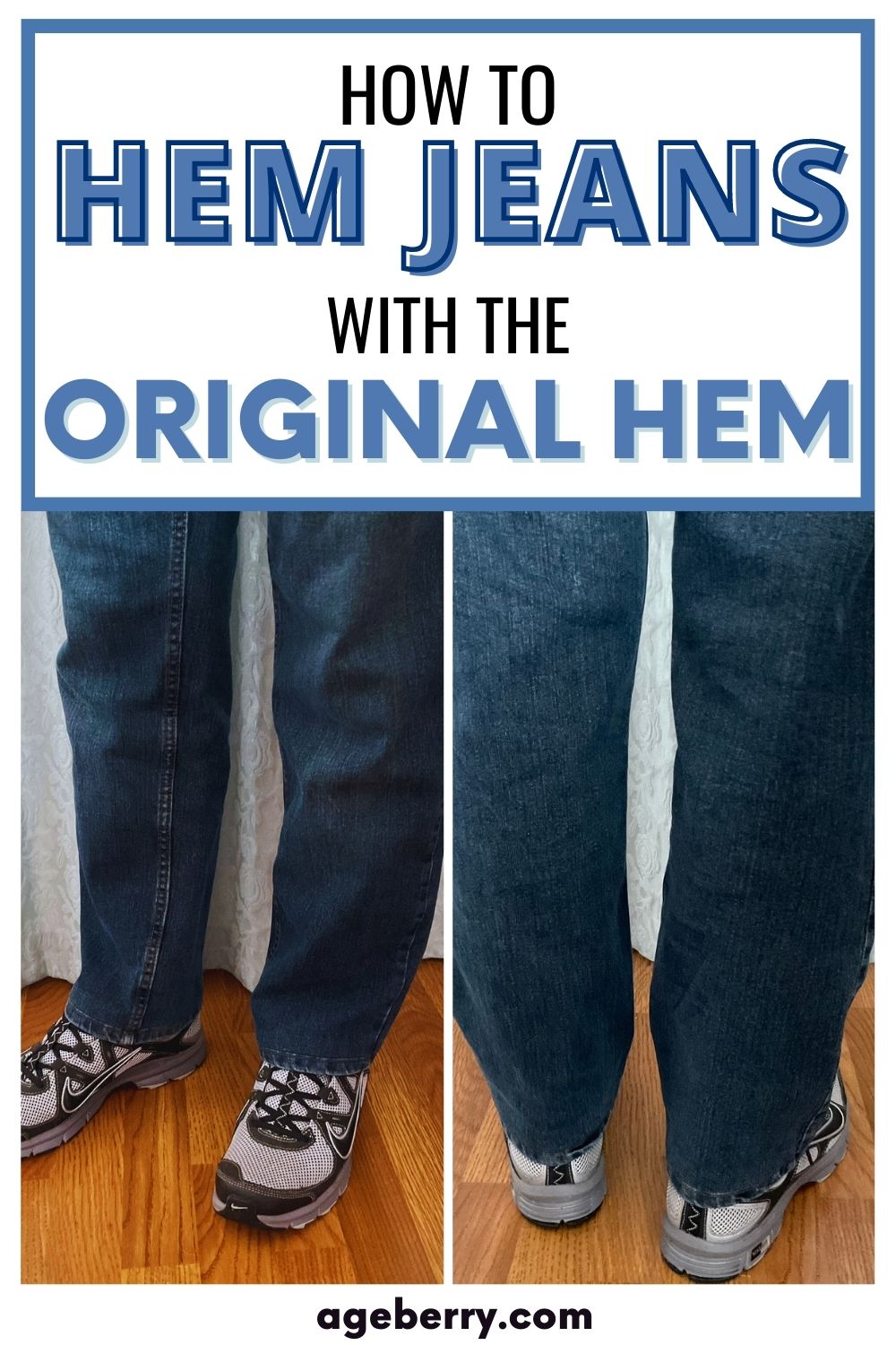 The BEST Way to Hem Jeans with Original Hem (Euro Hem) - Oh You