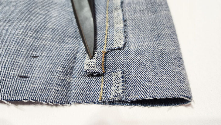 cut the seam allowance before hemming