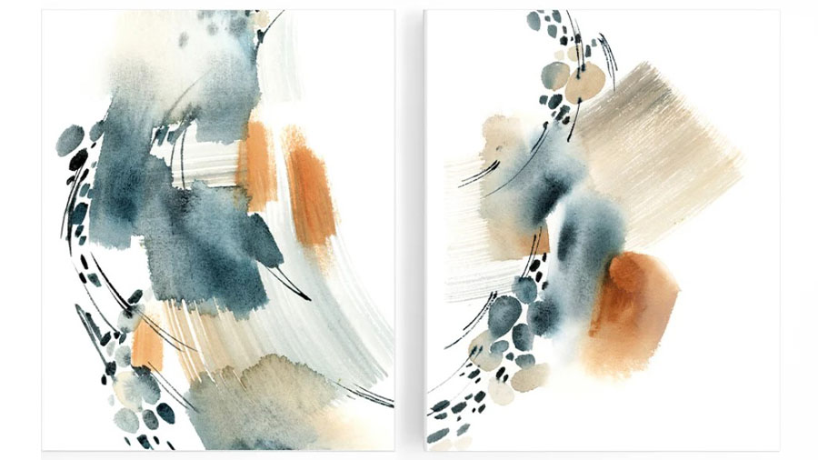 abstract watercolor painting on etsy