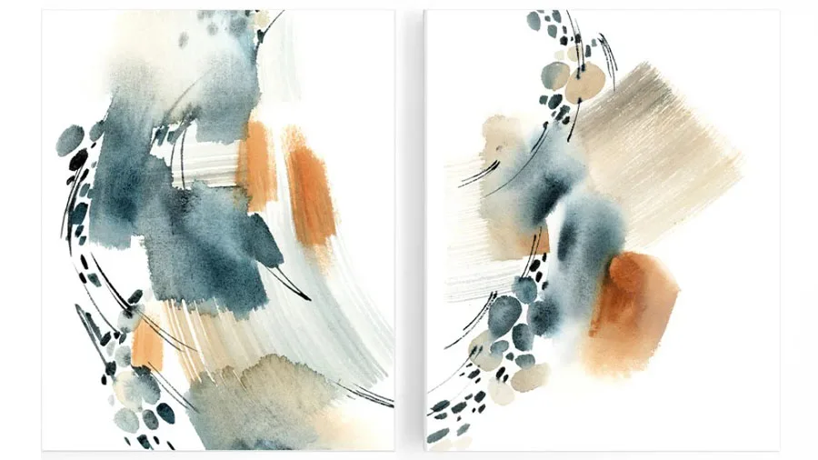 abstract watercolor painting on etsy