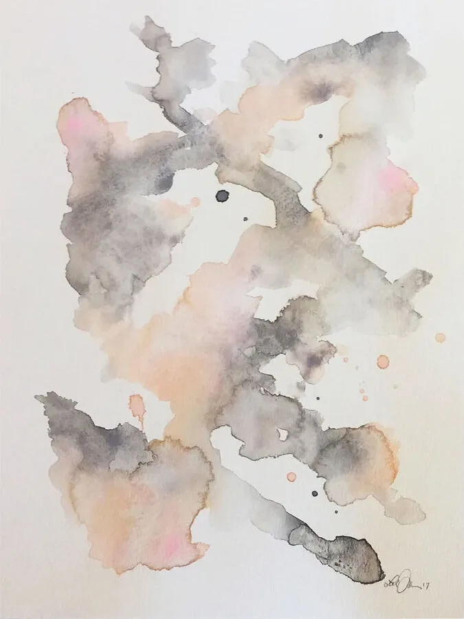 abstract watercolor painting on etsy