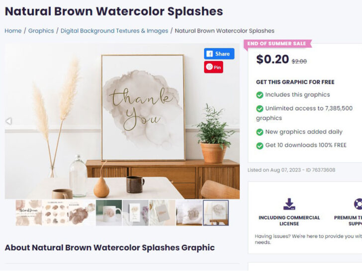 natural brown watercolor splashes on creative fabrica